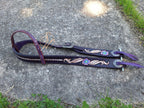 Belt Style Purple Carved Headstall