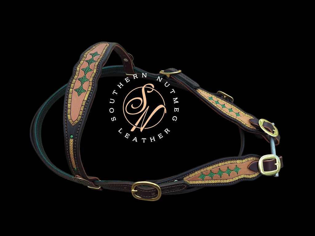 Draft Cross Chocolate Celtic Browband Headstall