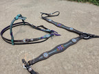 Draft Size Purple and Turquoise Tack Set