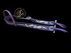 Belt Style Purple Carved Headstall