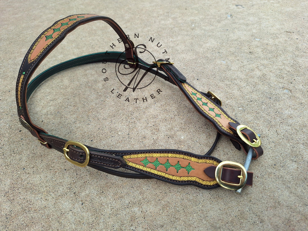 Draft Cross Chocolate Celtic Browband Headstall