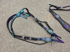 Draft Size Purple and Turquoise Tack Set