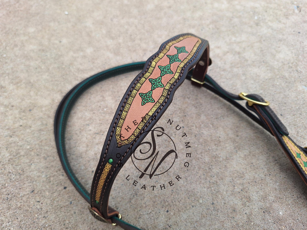Draft Cross Chocolate Celtic Browband Headstall