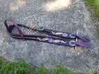 Belt Style Purple Carved Headstall